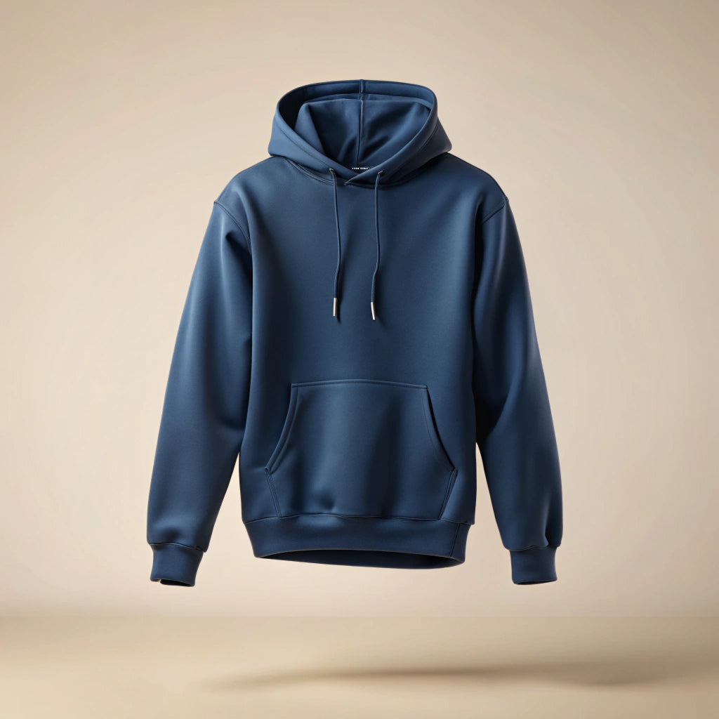 Navy Blue Plain Hoodie