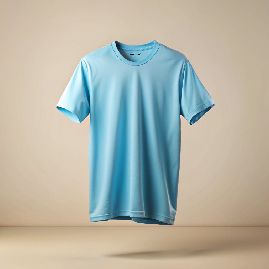 Sky Blue Plain T-Shirt