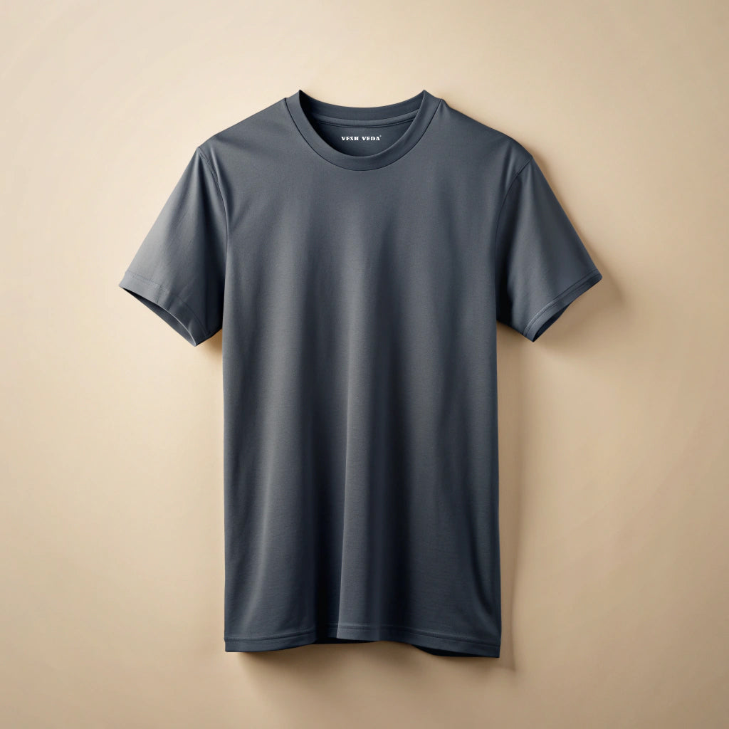 Steel Grey Plain T-Shirt