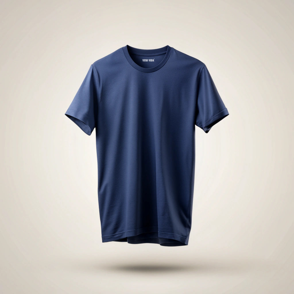 Navy Blue Plain T-Shirt