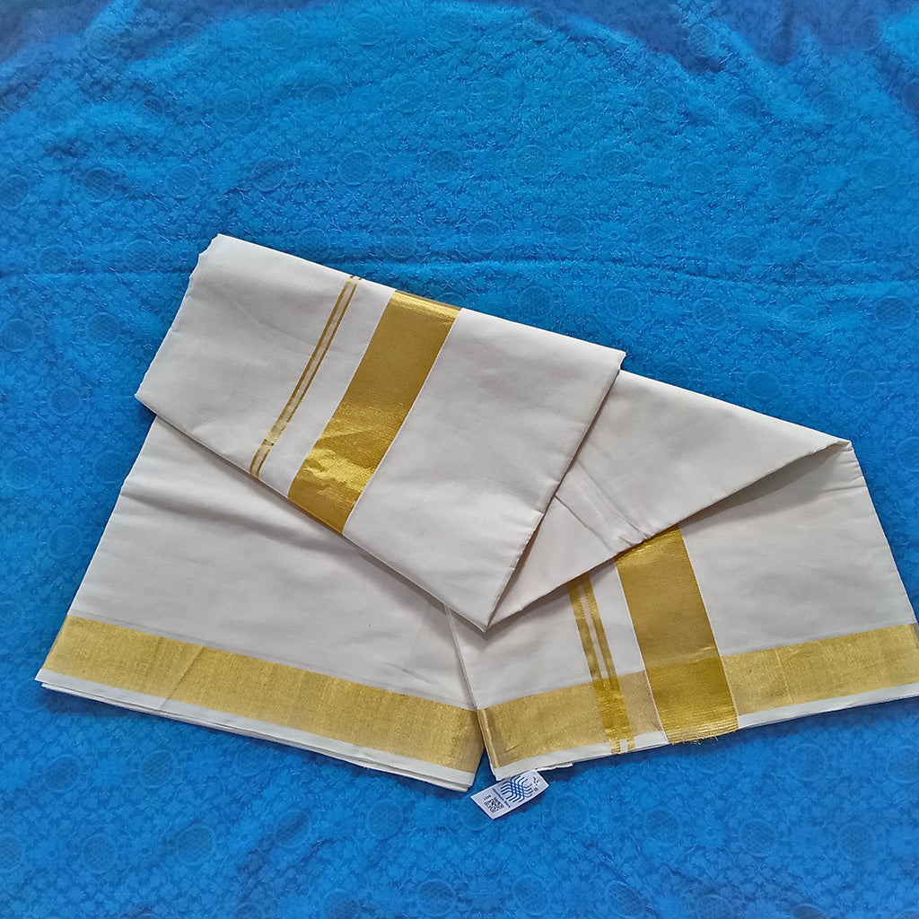 Kuthampully Original Handloom Kasavu Cotton Saree