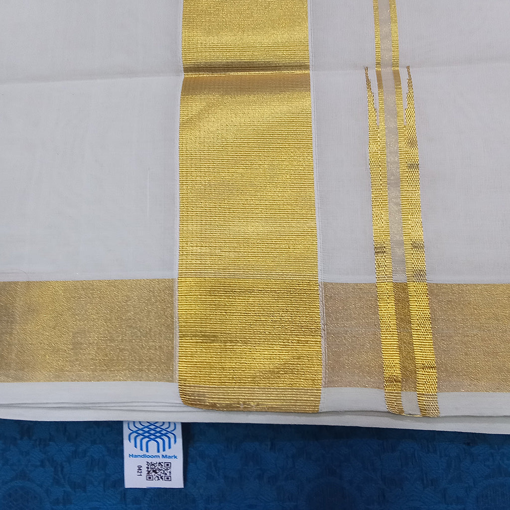 Kuthampully Original Handloom Kasavu Cotton Saree