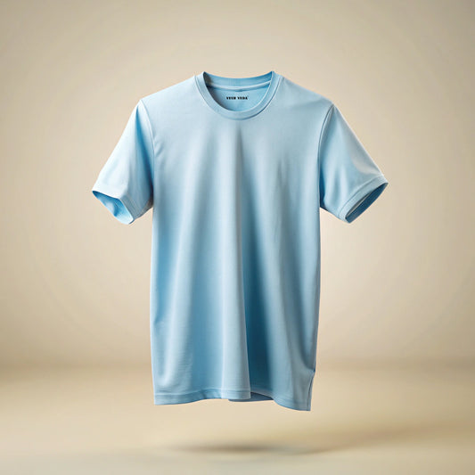 Baby Blue Plain Oversized T-Shirt