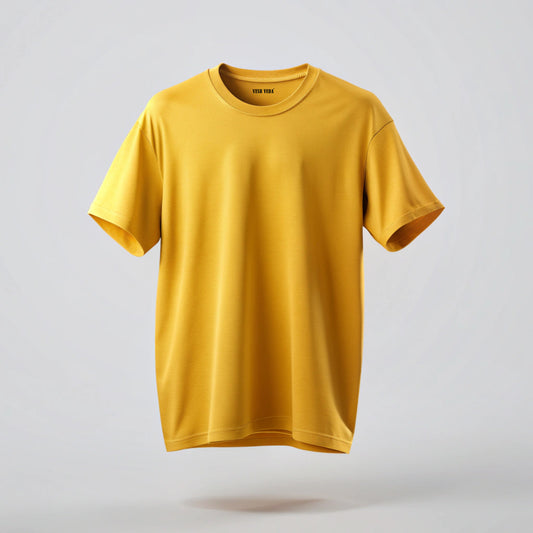 Mustard Yellow Plain Oversized T-Shirt