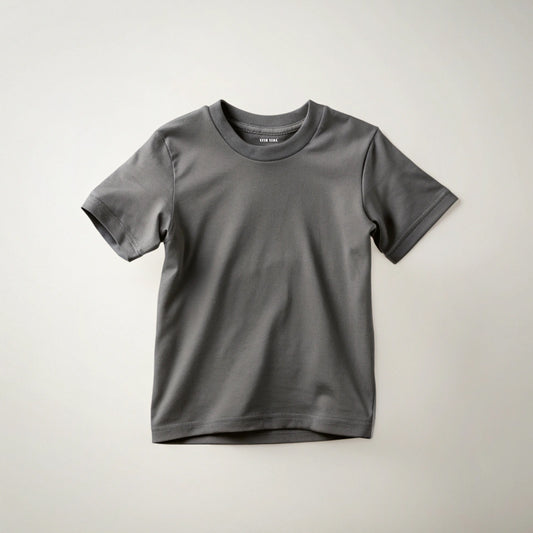 Steel Grey Kids Plain T-Shirt