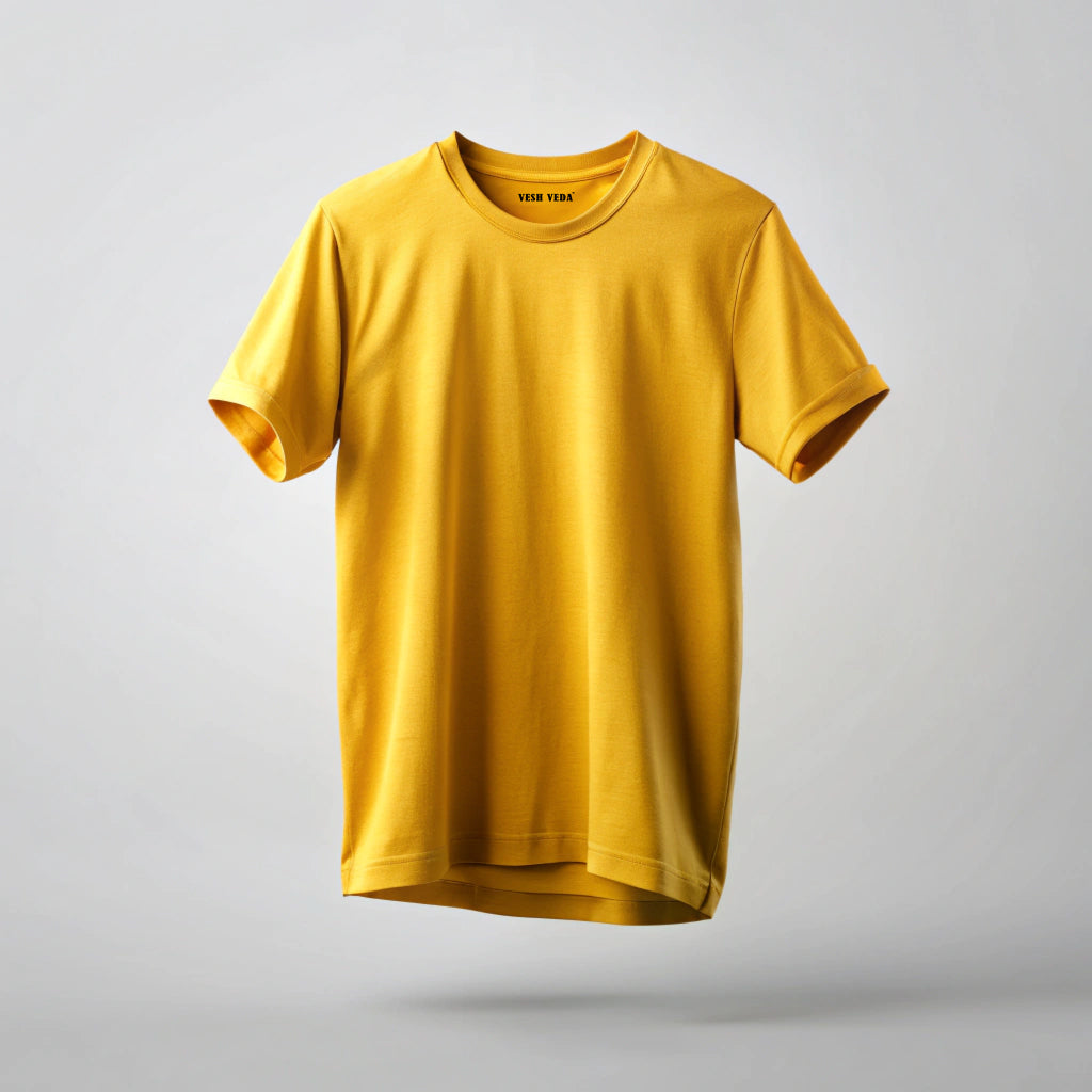 Mustard Yellow Plain T-Shirt