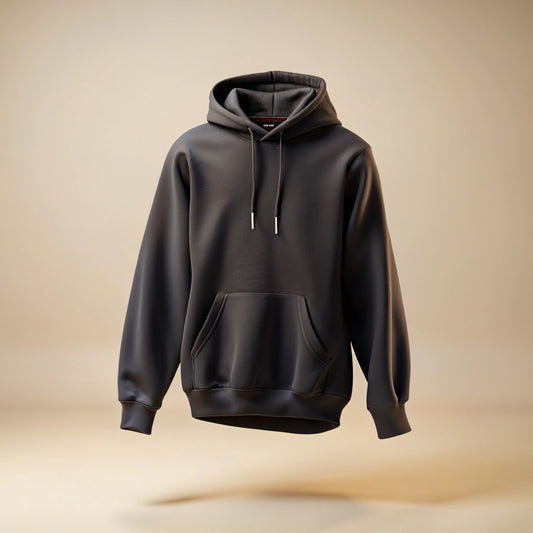 Black Plain Hoodie