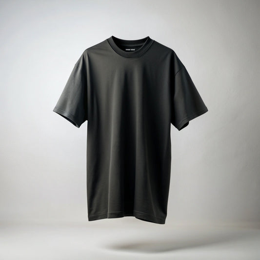 Black Plain Oversized T-Shirt