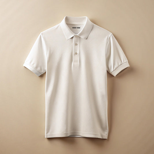 White Plain Polo T-Shirt