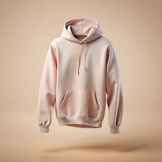 Light Pink Plain Hoodie