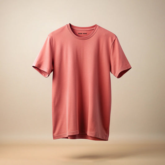 Coral Plain Oversized T-Shirt