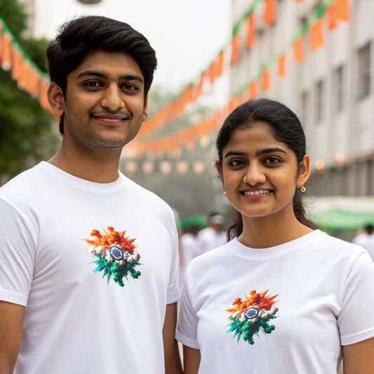 Proud Indian Deshbhakt Tricolour Design Unisex T-shirt